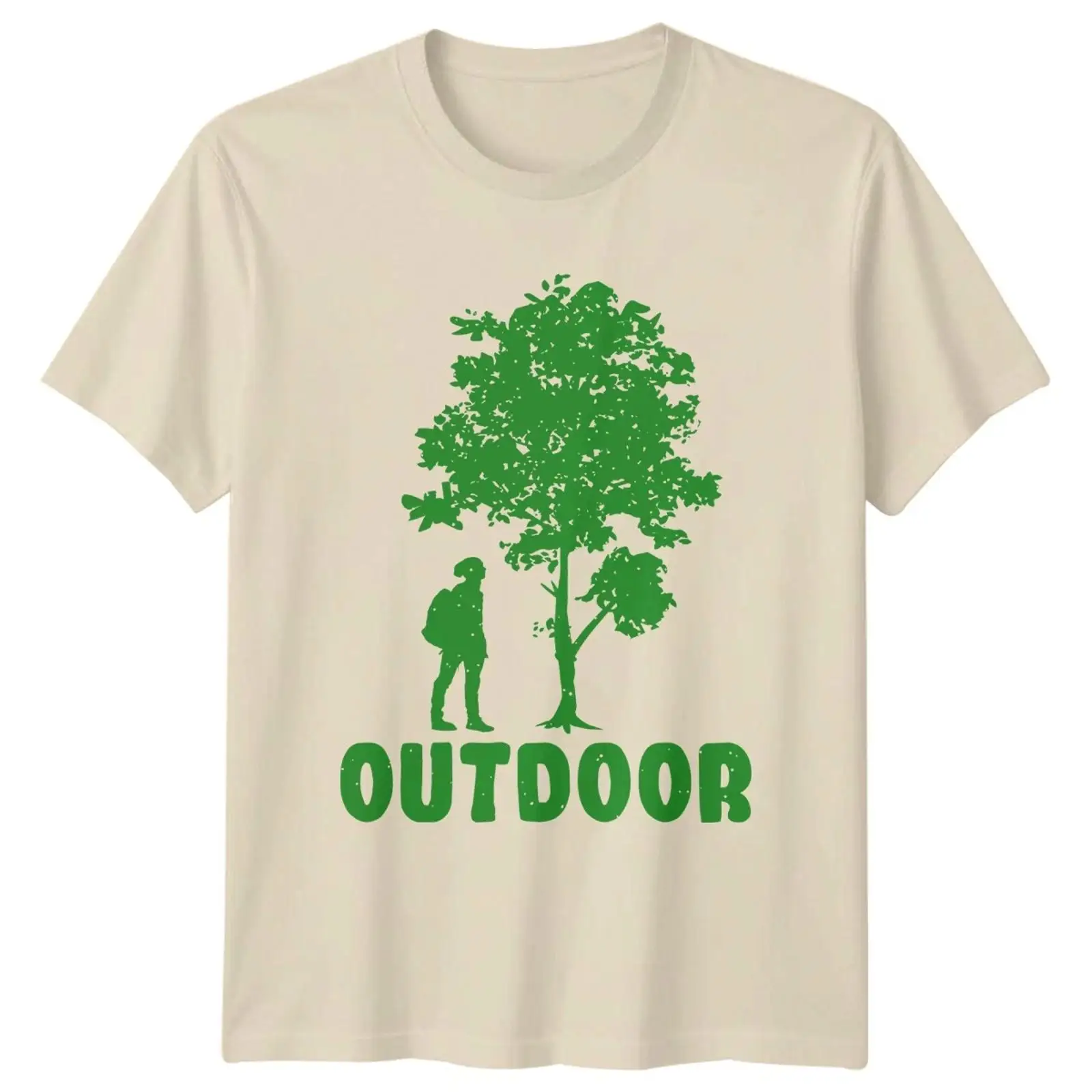Outdoor Und Camping - T-shirt d'extérieur vintage délavé et extensible,