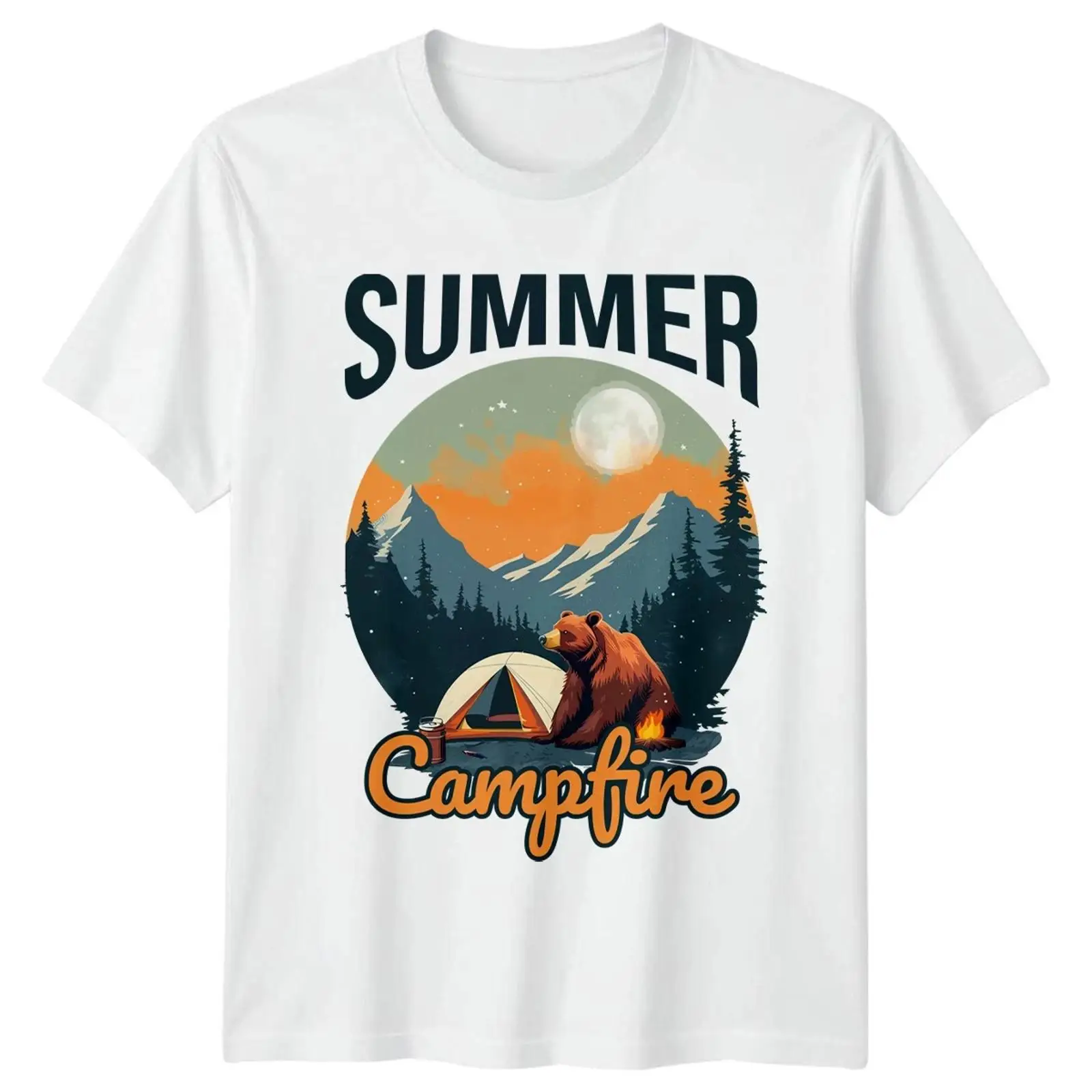 Outdoor Und Camping - T-shirt vintage délavé pour le camping