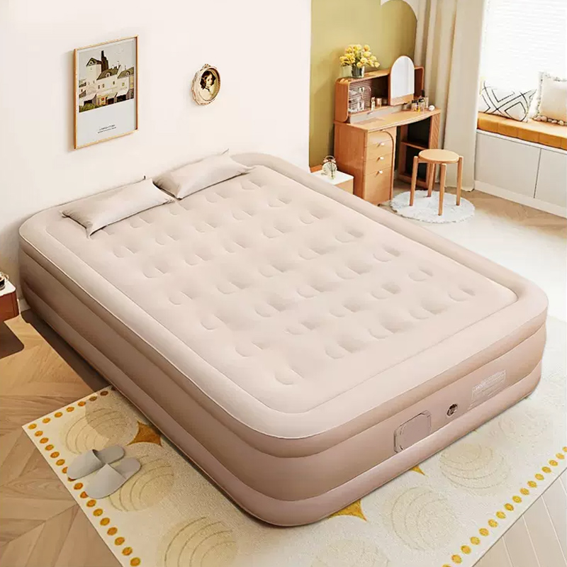 Outdoor Camping Cot - Matelas pneumatique Queen avec pompe intégrée,
