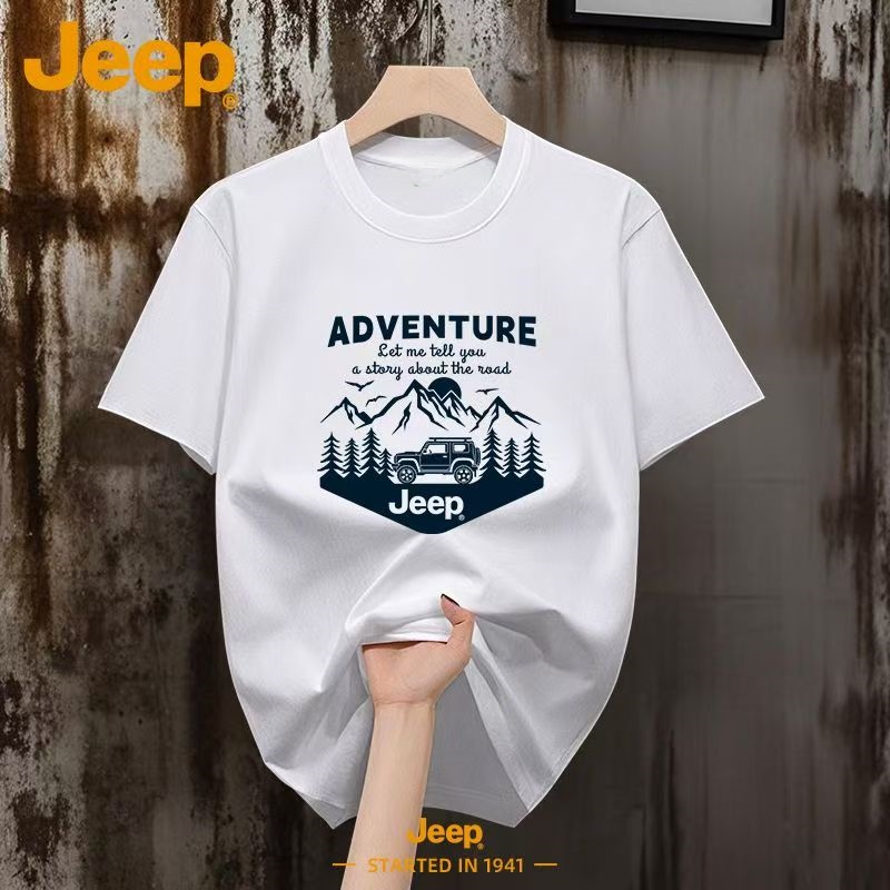 Outdoor Camping Jeep - T-shirt Jeep pour homme, 230g, 100%