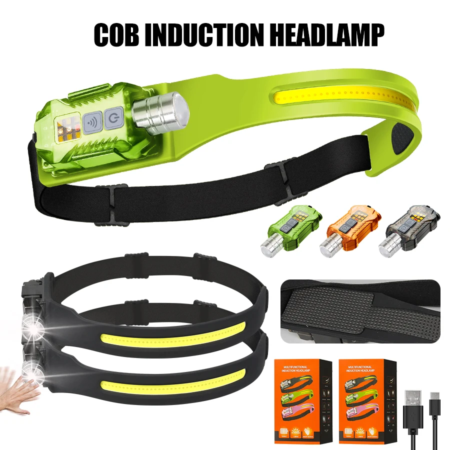 Outdoor Camping And Fishing - Lampe frontale LED puissante, Portable, Rechargeable,