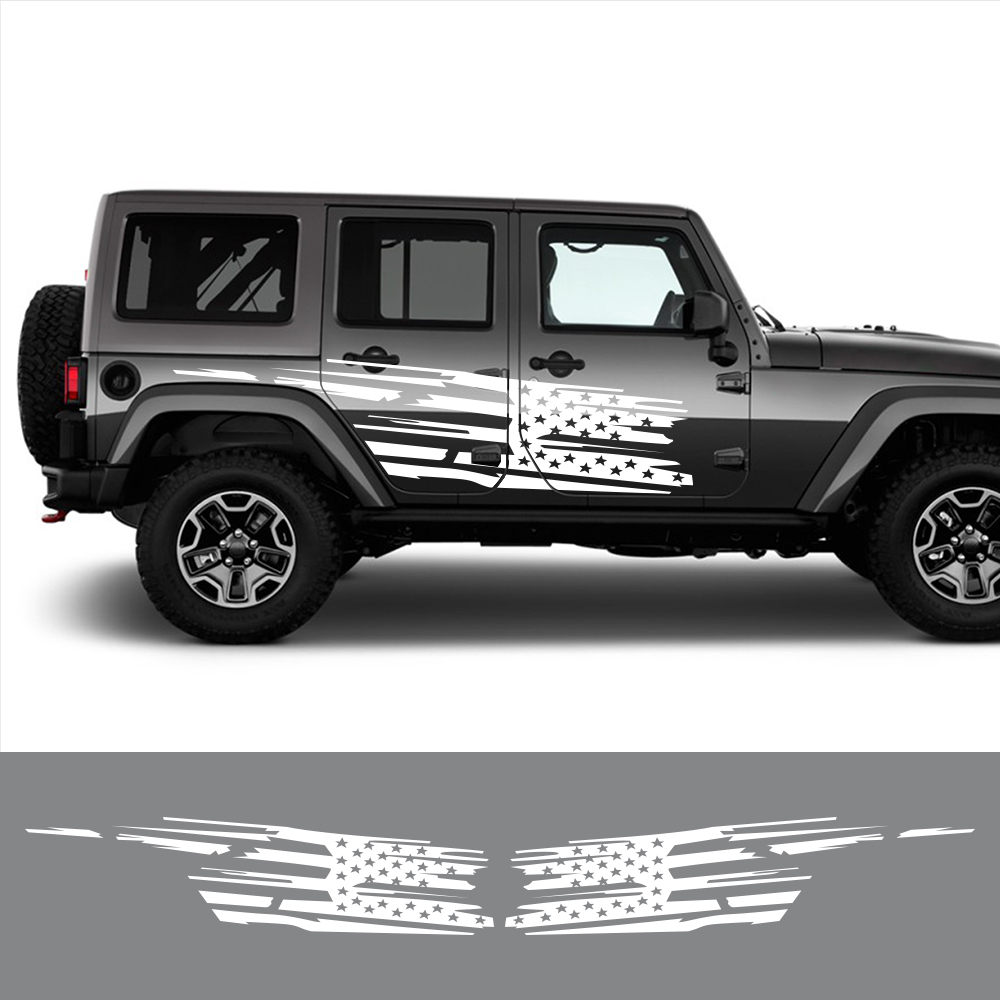 Outdoor Camping Jeep - Autocollants latéraux de porte de voiture