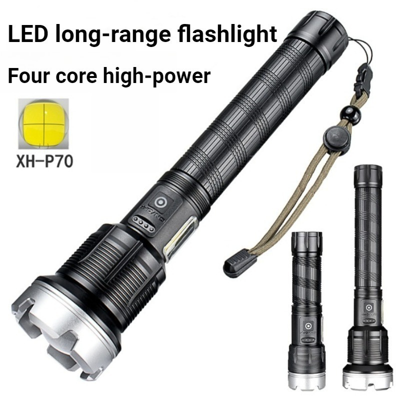 Outdoor Camping And Fishing - Lampe torche LED haute puissance, télescopique,
