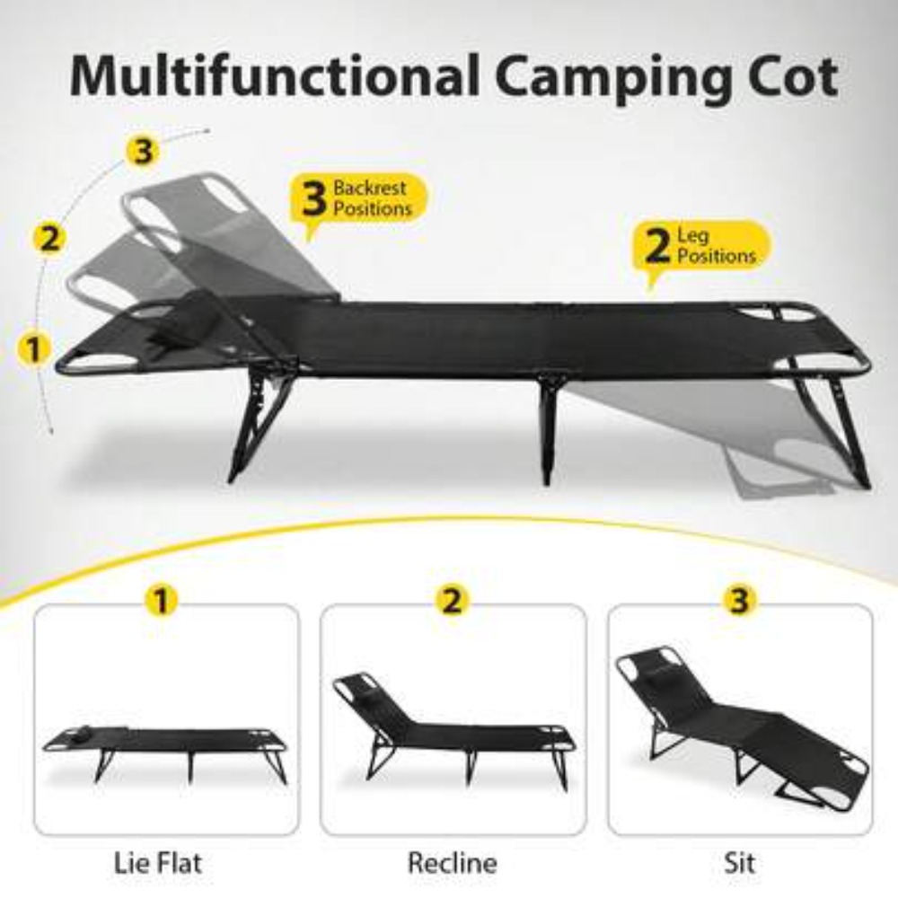 Lit de camping pliable robuste - Outdoor Camping Cot avis et prix