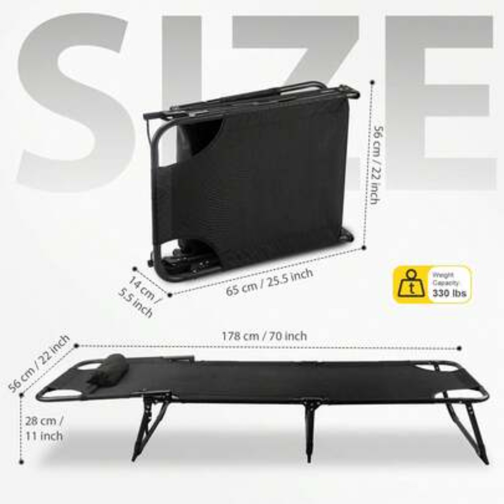 Lit de camping pliable robuste - Outdoor Camping Cot avis et prix