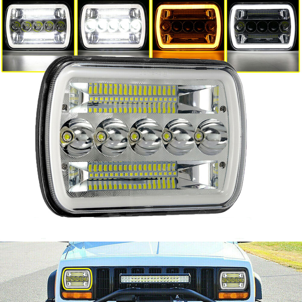 Phare LED carré 7x6 5x7 pouces - Outdoor Camping Jeep avis et prix