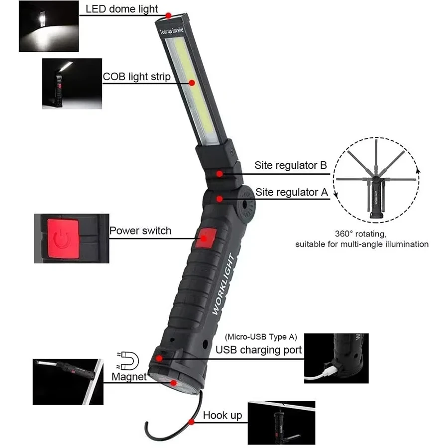 Lampe de travail magnétique Re - Outdoor Camping And Fishing avis et prix