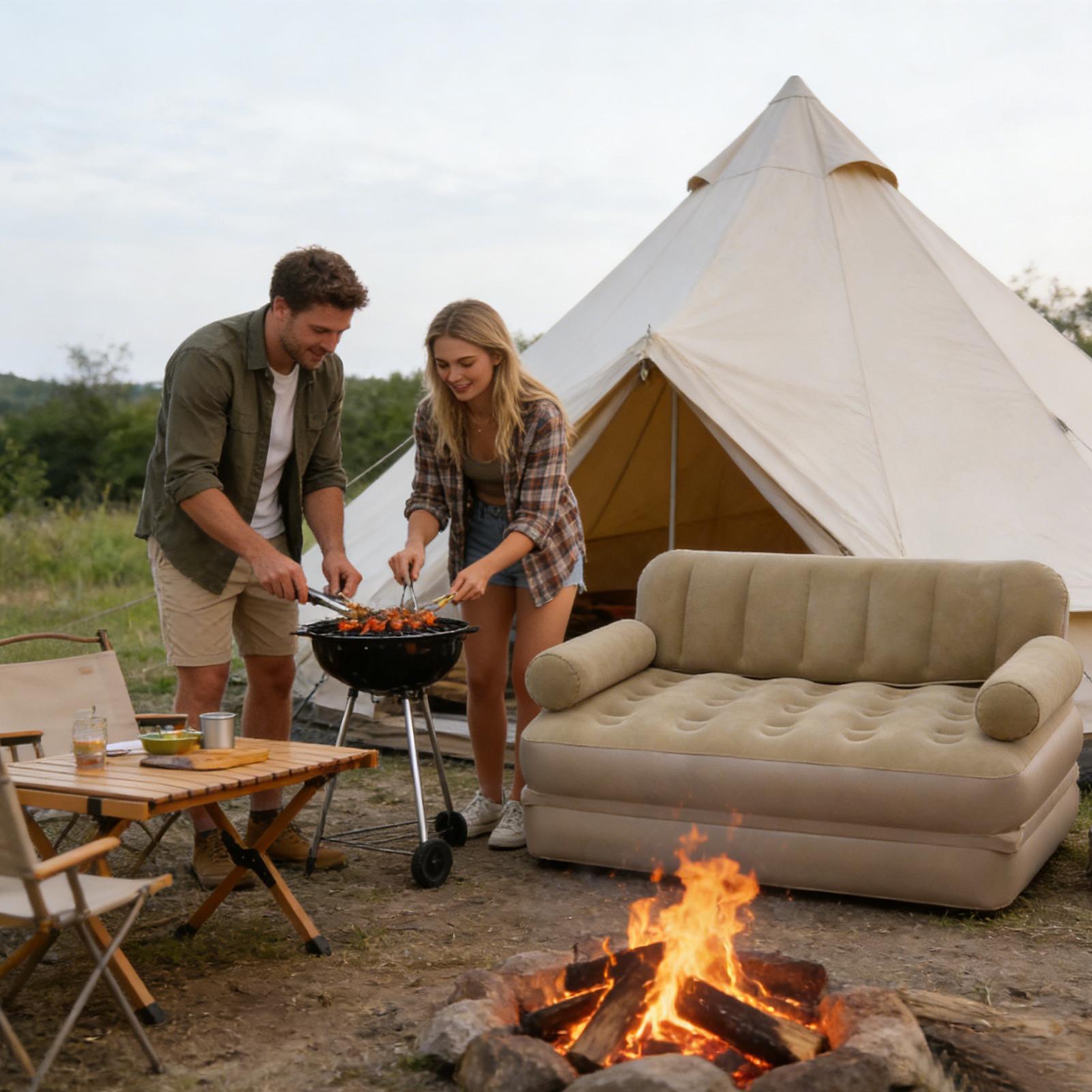 Canapé gonflable avec pompe à  - Outdoor Camping Couch avis et prix