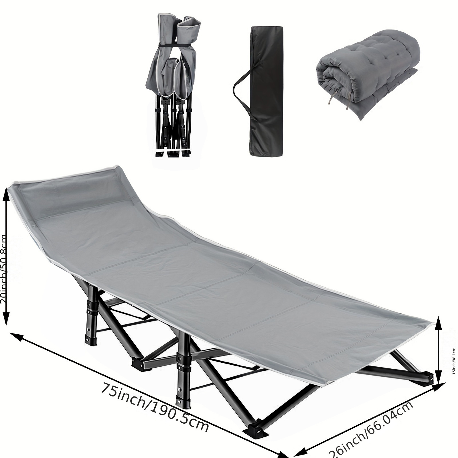Lit de camping pliable robuste - Outdoor Camping Cot avis et prix
