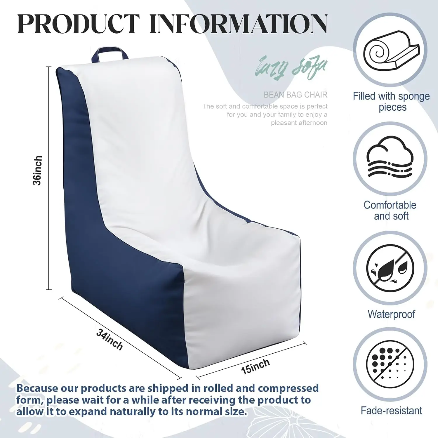 1 pièce de fauteuil pouf marin - Outdoor Camping Couch avis et prix