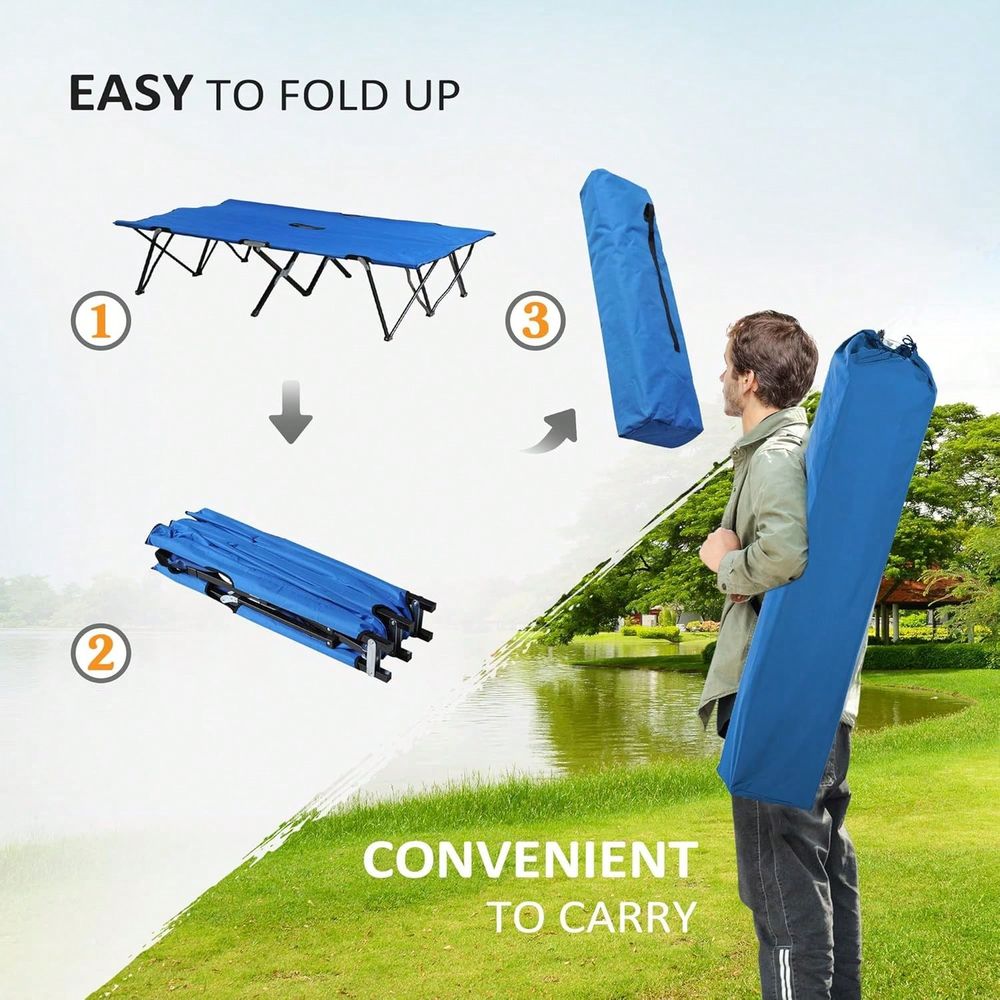 Lit de camping pliant pour 2 p - Outdoor Camping Cot avis et prix