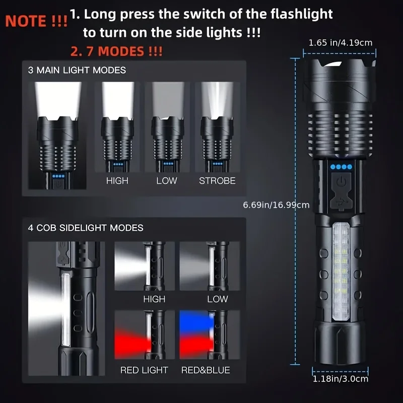 Lampe torche LED puissante ave - Outdoor Camping And Fishing avis et prix
